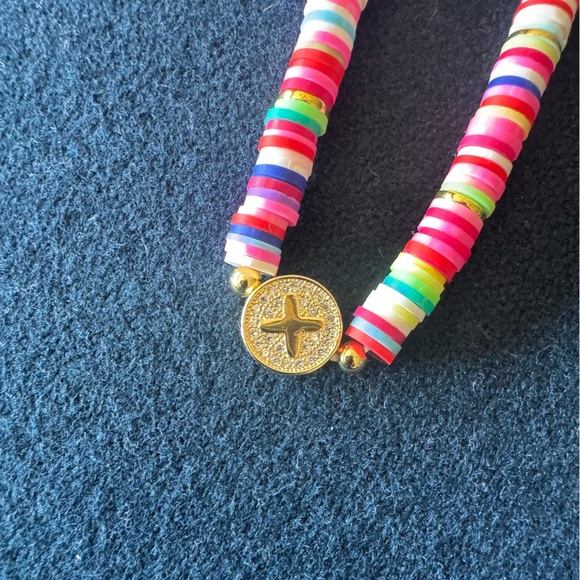 Wear BRACHA Colorful Beaded Initial Necklace- sold separately- this one is “X🩷 - Picture 8 of 14